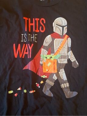 Star Wars Black Graphic Logo Tee with Gray Accent